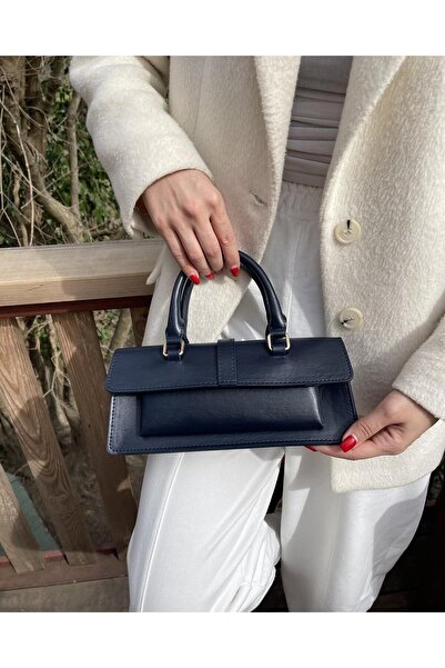 Tina حقيبة سيتي مغطاة باللون الأزرق الداكن