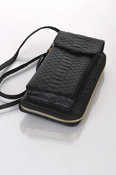 fubileather Suport pentru telefon și portofel din piele naturală cu mai multe compartimente