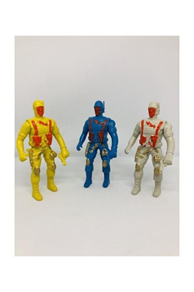 Can Ali Toys 3 Paket Polis Robot Set Robot Oyuncakları Renkli Robotlar Polisler
