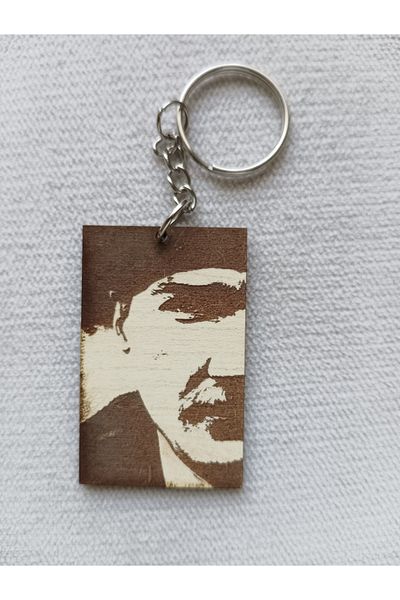 Şirin Lazer Mustafa Kemal Atatürk portrait keychain