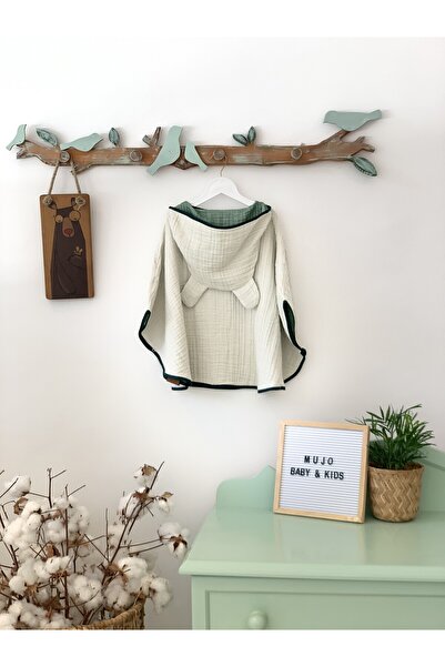 Mujo Baby&Kids ORGANIC SPECIAL TEXTURED 4-LAYER MUSLIN CHILDREN'S PONCH - NATURAL SERIES