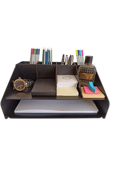 RUGBELLA وودبيلا مكتب منظم سطح المكتب A4 حامل قلم وثيقة الرف