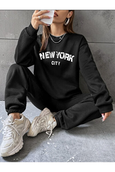 ALİKA Set de trening negru pentru partea de jos a orașului New York