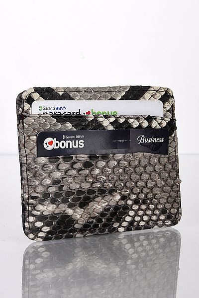 fubileather Γνήσια θήκη για κάρτες Unisex από δέρμα φιδιού