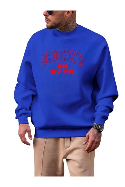 BENROMA Unisex Brooklyn Printed Crew Neck Sweat