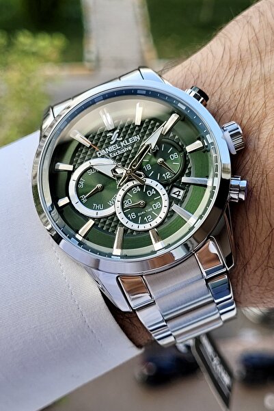 Daniel Klein Dial Green Color Inner Indicators Active Men's Wrist Watch