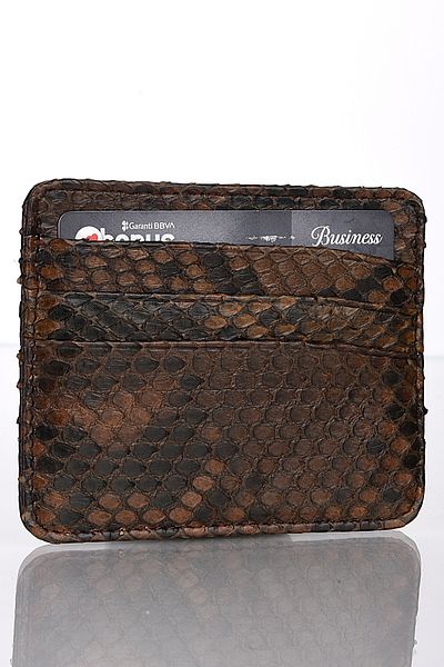 fubileather Γνήσια θήκη για κάρτες Unisex από δέρμα φιδιού