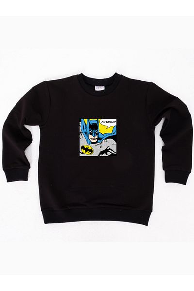 Batman printed cotton fabric children's sweatshirt