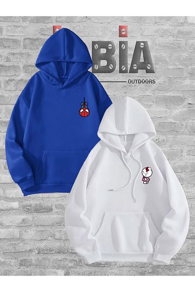 Jobia Outdoors Femei Bărbați Hello Kitty Spiderman Cuplu Iubitor Combinație Design Hanorac cu glugă Set de 2