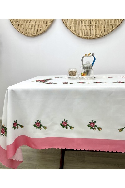 KURULAR RİZE BEZLERİ مفرش طاولة بدون رعاية بغرز متقاطعة