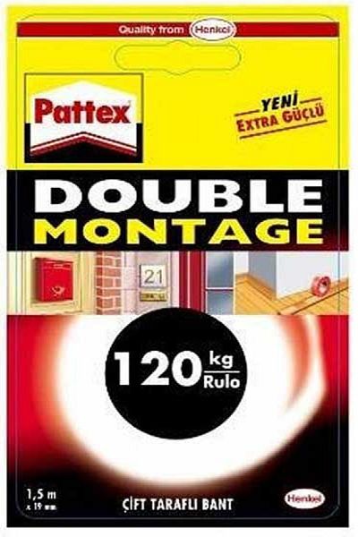 GPTURKGRUP Pattex1483609 - 120 Kg.1,5*19Mm Double Mounting Tape