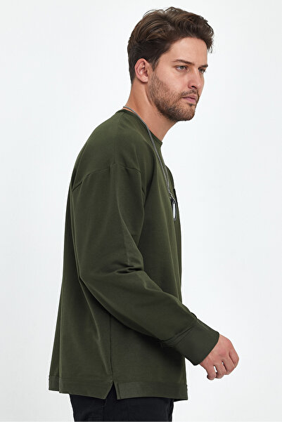 rammers Μακρυμάνικο ιδρώτας τσέπης Χαλαρή κοπή Αντεστραμμένη μανσέτα Λεπτομέρεια Ποιοτικό ύφασμα 2 κλωστών