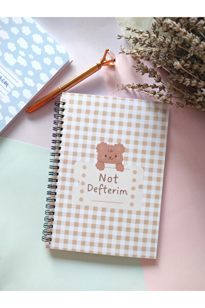 Flowery Paper Sarı Ayıcık Notepad A5 - Memopad, Bloknot, Defter, Not Kağıdı