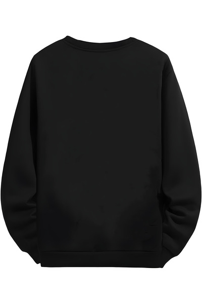 MAGORS Bojack Horseman Cep Tasarımlı Siyah Sweatshirt