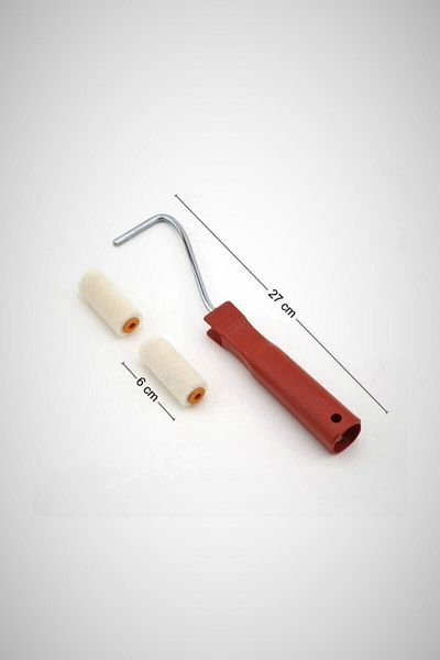 Yener Fırça Velvet Roller Brush with Metal Handle + 1 Spare Tip