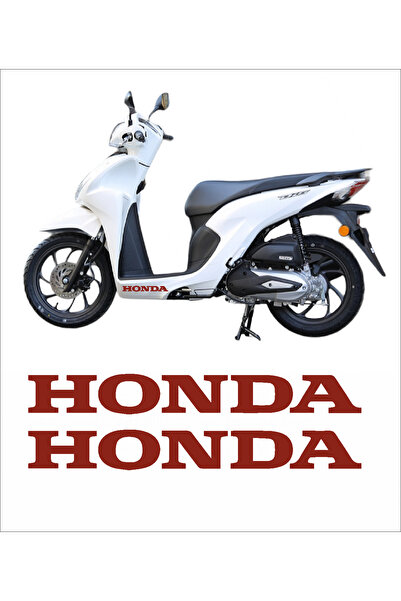 YAMANB Honda Dio Marşpiyel Sticker Honda Sticker 2 Adet 20cm BORDO