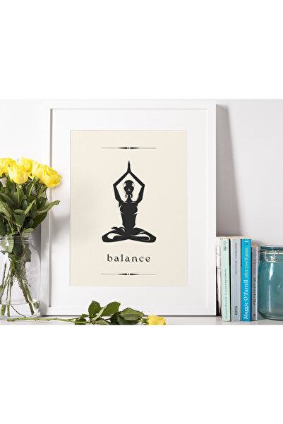 MeditateandCreateCo Boho Balance Çerçevesiz Poster| Yoga Pozu| Mindfulness| D...
