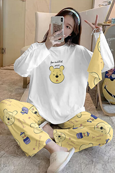 PEMBİŞ HOMEWEAR Σετ πιτζάμες Honey2 Bahd Trend Sweatshirt Pants Pooh με τύπωμα