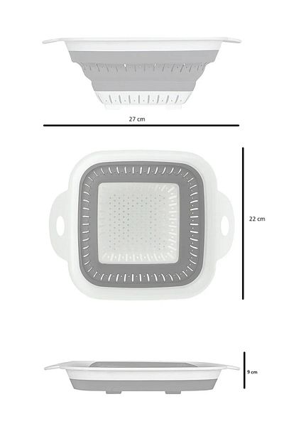 Open Home Concept Foldable Square Accordion Strainer