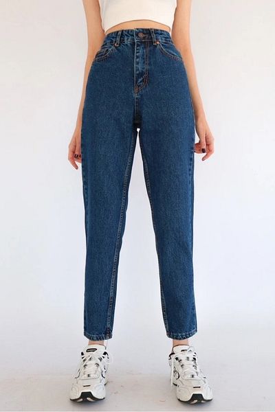 BROSERER Pantaloni Mom Jean MOMJEANS pentru femei Happy, albastru închis
