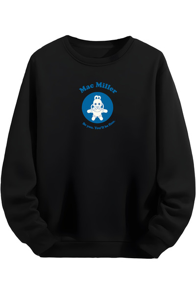 MAGORS Mac Miller - Μαύρο φούτερ με σχέδιο κολύμβησης