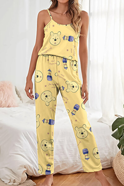 PEMBİŞ HOMEWEAR Піжамний комплект Hunny2 Rezar Trend із підтяжками та принтом...