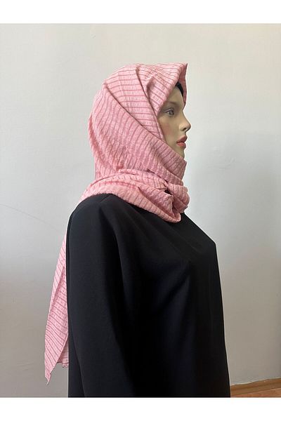 Modakaşmir Fashion Cashmere Row Striped Misto Cotton Shawl