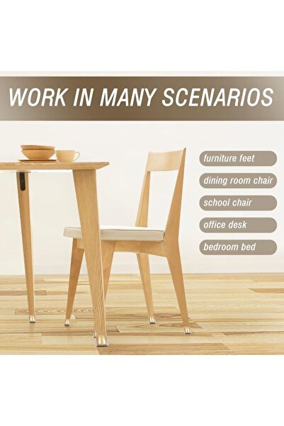 Yenigeldi 8 Pieces Felted Medium Large (35MM*28MM) Silicone Table Chair Shoe Non-Slip Floor Protector