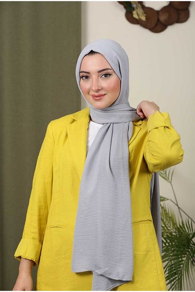 Trablus Hijab Women Ayrobin Cazz Shawl Light Gray