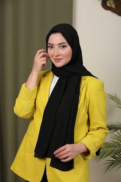 Trablus Hijab Women Ayrobin Cazz Shawl Black