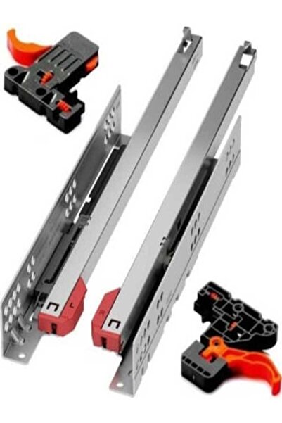 SAMET Ultimate 35 Cm Ray Tek Açılım Frenli Çekmece Rayı Mandal