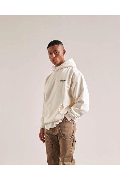 Tarzsokak Beige Represent Printed Oversize Hooded Unisex Sweat bsgrepresentsweat