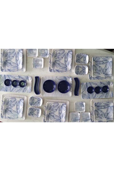 Keramika Cobalt Blue 41 Piece Alisa Breakfast Set