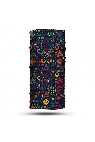 Vwear Geometric Patterned Neck Collar Buff Buff Bandana Hair Band