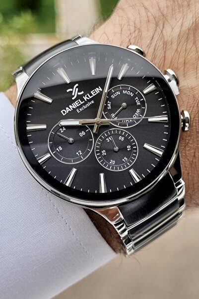 Daniel Klein Black Metallic Color Indicators Active Men's Wristwatch
