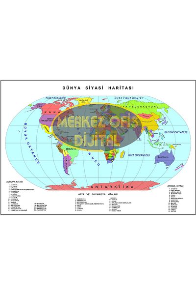MOD WORLD SECURITY MAP 50X70 CM