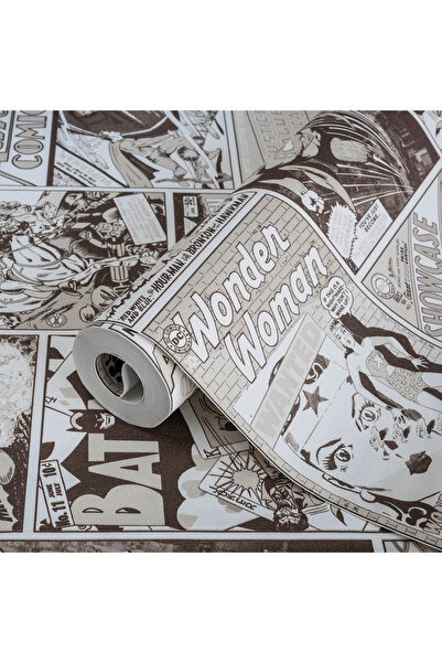 Adawall ADAKIDS 8922 DC Lisanslı Çizgi Roman Kapak Sayfaları Döşeme Desenli D...