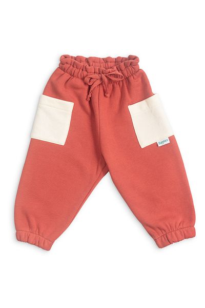 Zuppers Thick Cotton Jogger Pants with Baby Pockets - Coral