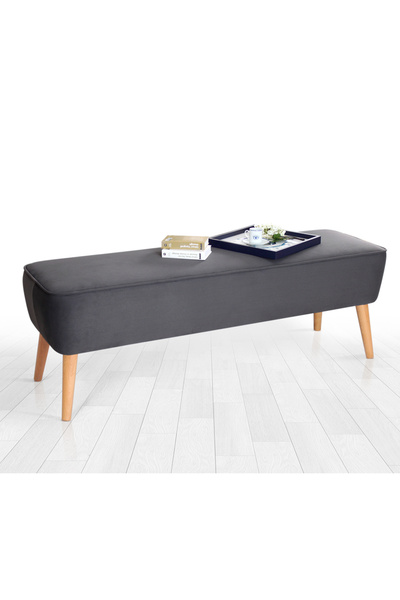 Lorencehome Dunel Bench Puf Gri
