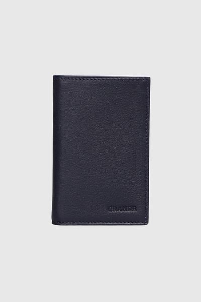 Grande 844 Genuine Leather Card Holder Wallet Arsel Navy Blue