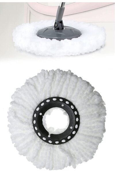 BySevil 2 Adet Döner Başlıklı Yedek Mop Bez Vileda Yedek Paspas Mikrofiber Mo...
