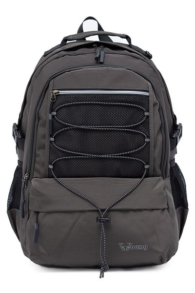 KAFF Young 51534 Gray Gray Unisex Multi-Pocket Water Resistant Backpack