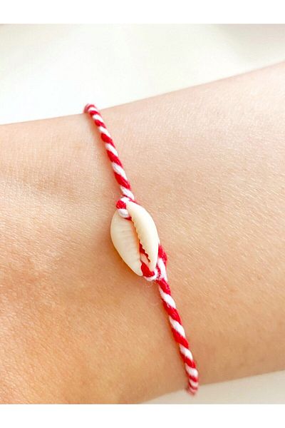 Mia Aksesuar Women's Red Seashell Marteniçka Anklet