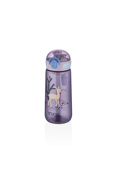 Vagonlife TKK 400ml Children's Water Bottle with Strawless Carrying Strap and Strainer