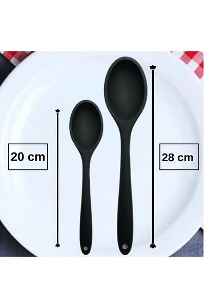 Gead Ivory 2-pack silicone spoon heat-resistant and hard
