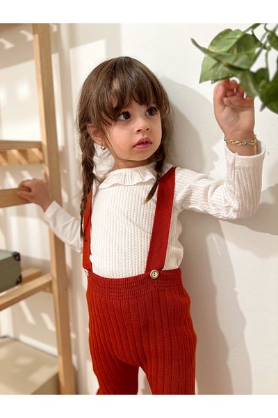 gogo bici Strap Adjustable Knitwear Leggings Salopet Jumpsuit Baby Kids