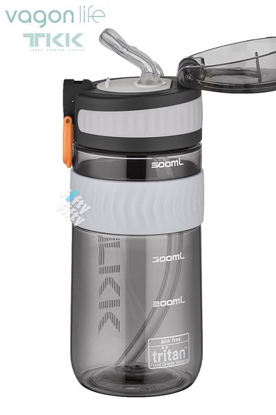 Vagonlife TKK 550 ML Bpa Free Tritan Water Flask with Straw and Carrying Handle FFTKK1016-550ML with Straw