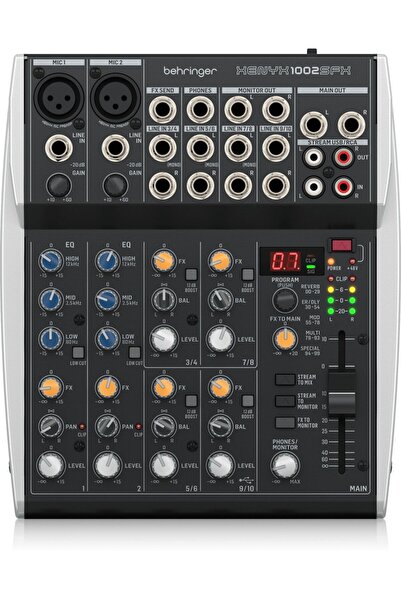 Behringer XENYX 1002SFX Premium Analog 10-Input Mixer with USB St