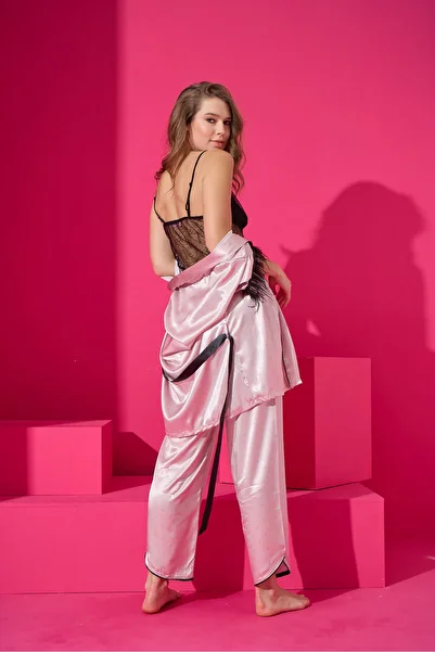 ELİTOL SATIN ROBE PAJAMA SET