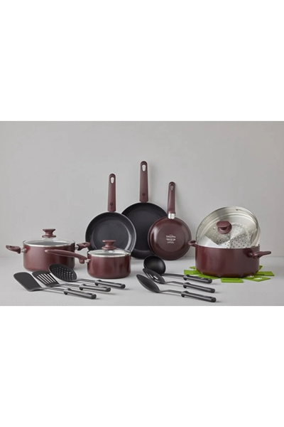 Greenpan Cambridge Red 16 Parça Pişirme Seti